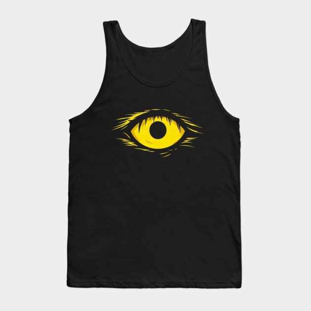 Yellow Eye Tank Top by TooplesArt